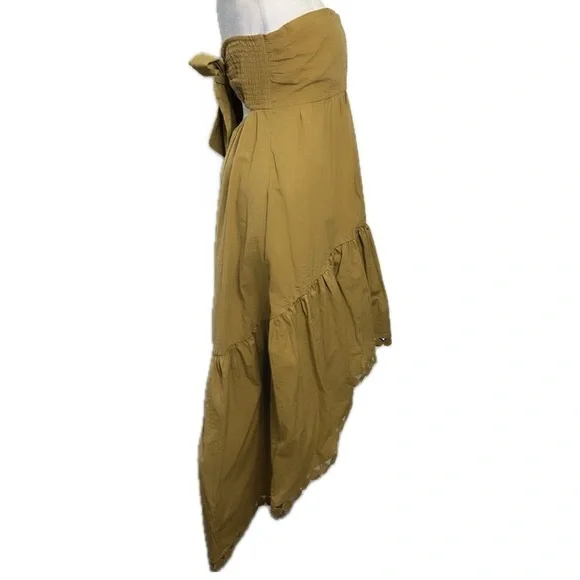 Maeve by Anthropologie Strapless Dress mustard yellow - Size Small - Picture 5 of 11